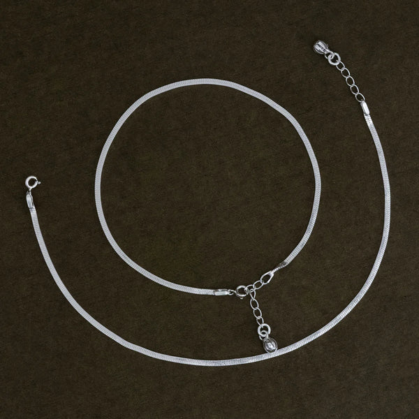 Stylish Silver Chain Payal For Girls