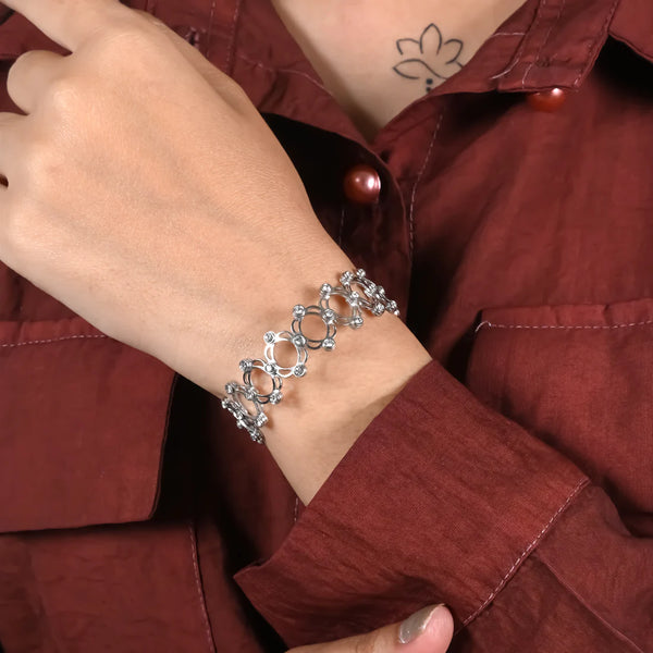 Sterling Silver Two in One Ring Cum Kada