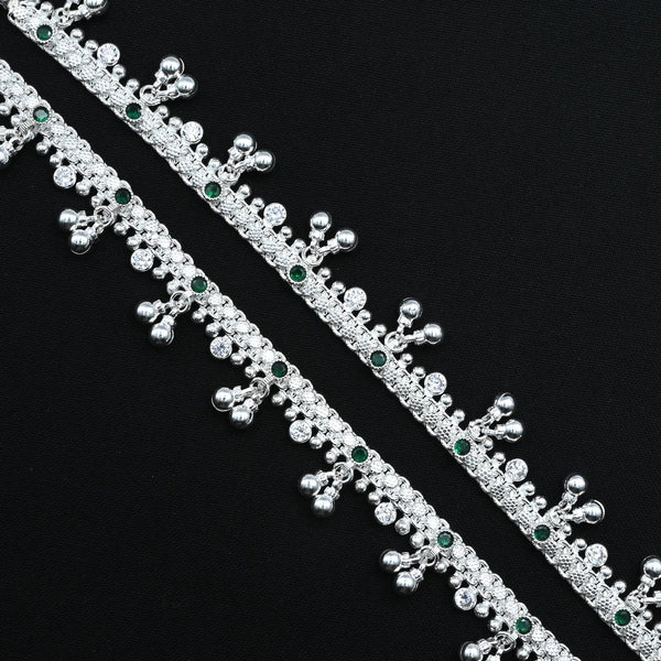 Green Stone Jingle Anklet