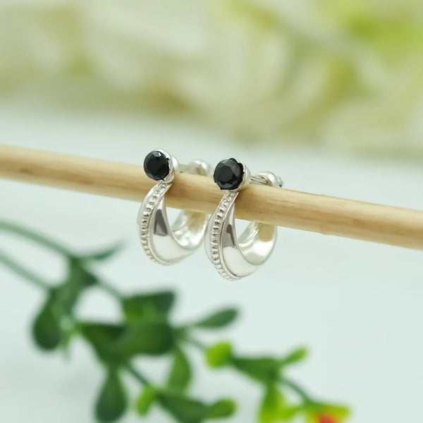 Handcrafted Silver Bali Stud Earrings for Boys